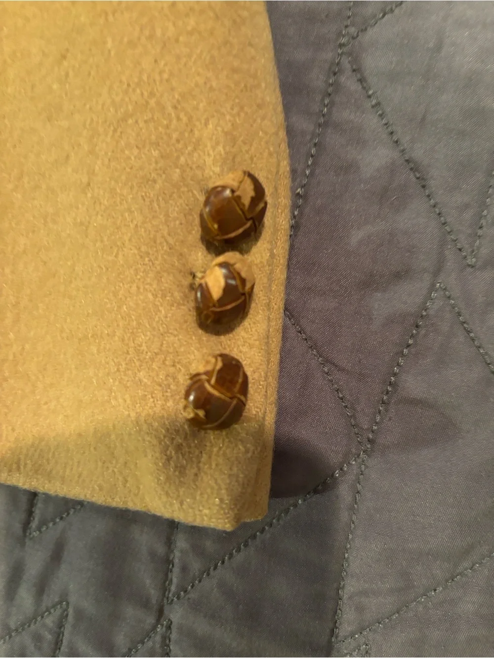 Vintage 1970s Littler Seattle Camel Wool Blazer Sport Coat German Made Flawed